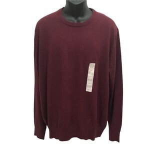 St. John’s Bay Super Soft Men’s Crew Neck Sweater Burgandy Sz XL NEW NWT